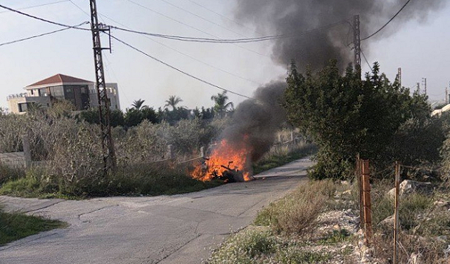 المركبة المستهدفة - شهود عيان 
