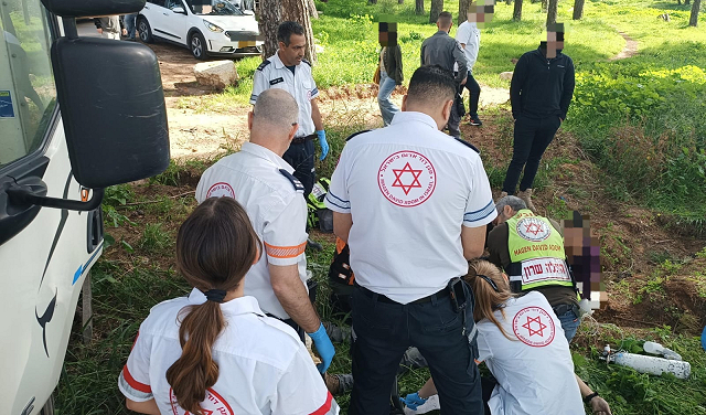 من مكان الحادث - تصوير نجمة داوود الحمراء