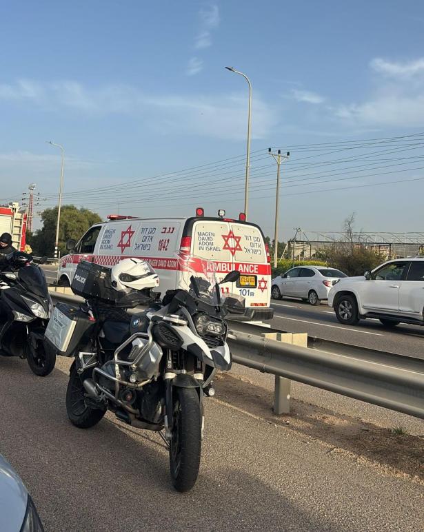 من موقع الحادث - تصوير نجمة داوود الحمراء