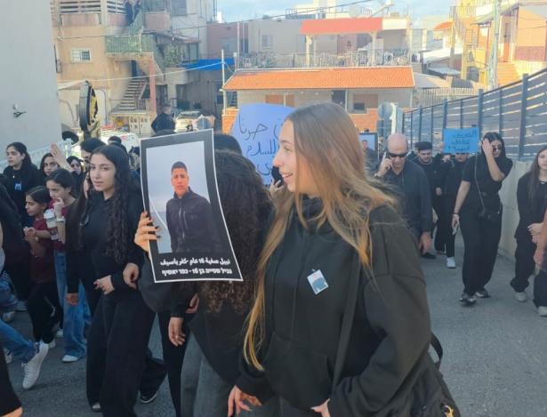 صورة نبيل صفية من أحد المظاهرات - تصوير مشاركين في المظاهرة