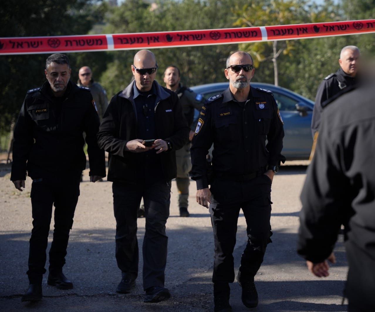 تصوير الشرطة الاسرائيلية من مكان جريمة القتل في شفاعمرو  