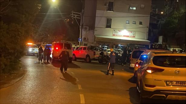 تصوير الاسعاف من مكان الجريمة في حيفا 