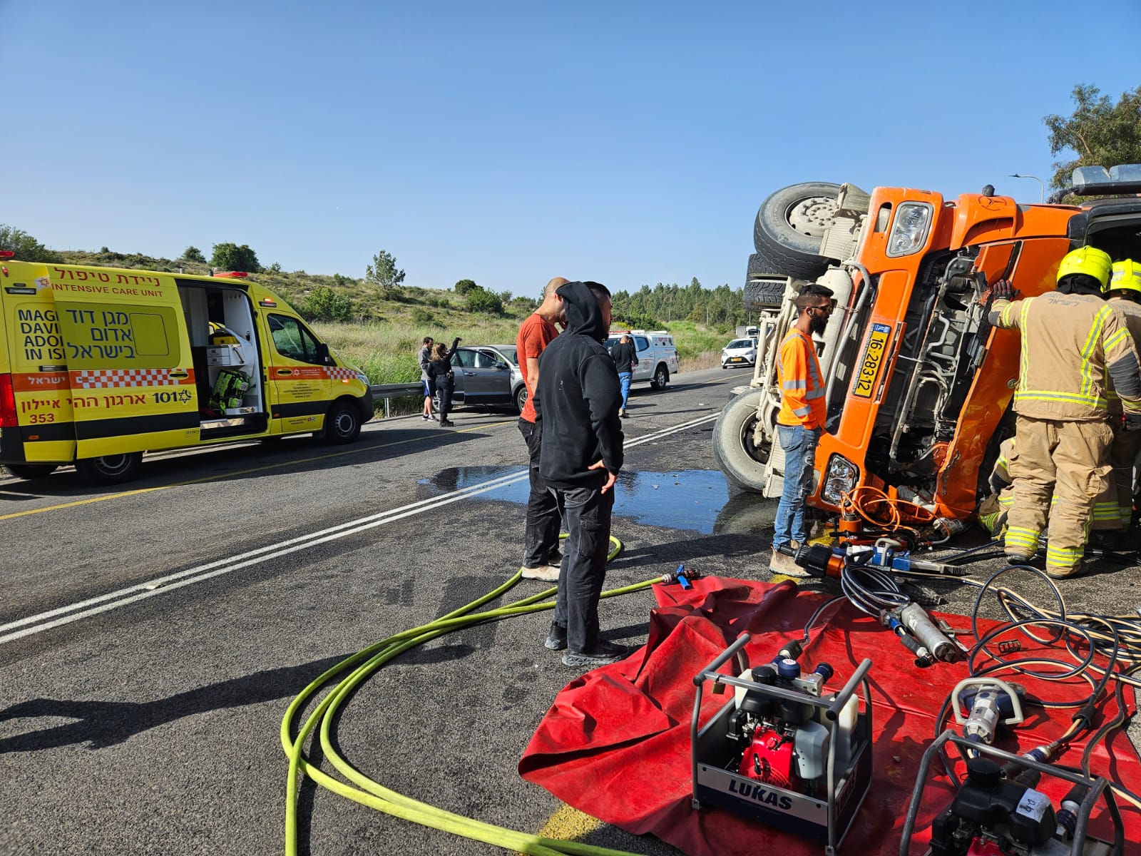 مكان الحادث-تصوير الإسعاف الإسرائيلي 