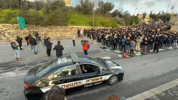 تصوير الشرطة الاسرائيلية من محيط المسجد الأقصى