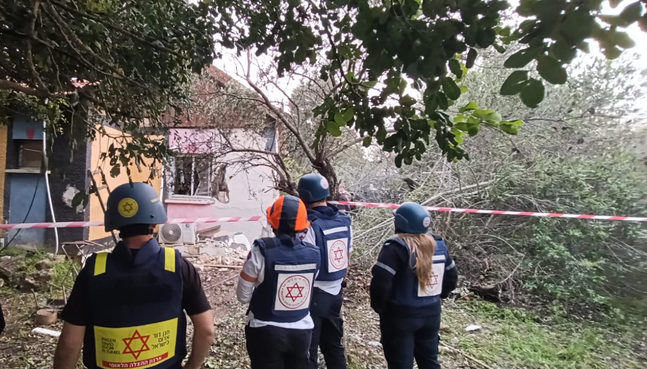 أماكن سقوط الشظايا بالشمال-الإسعاف الإسرائيلي 