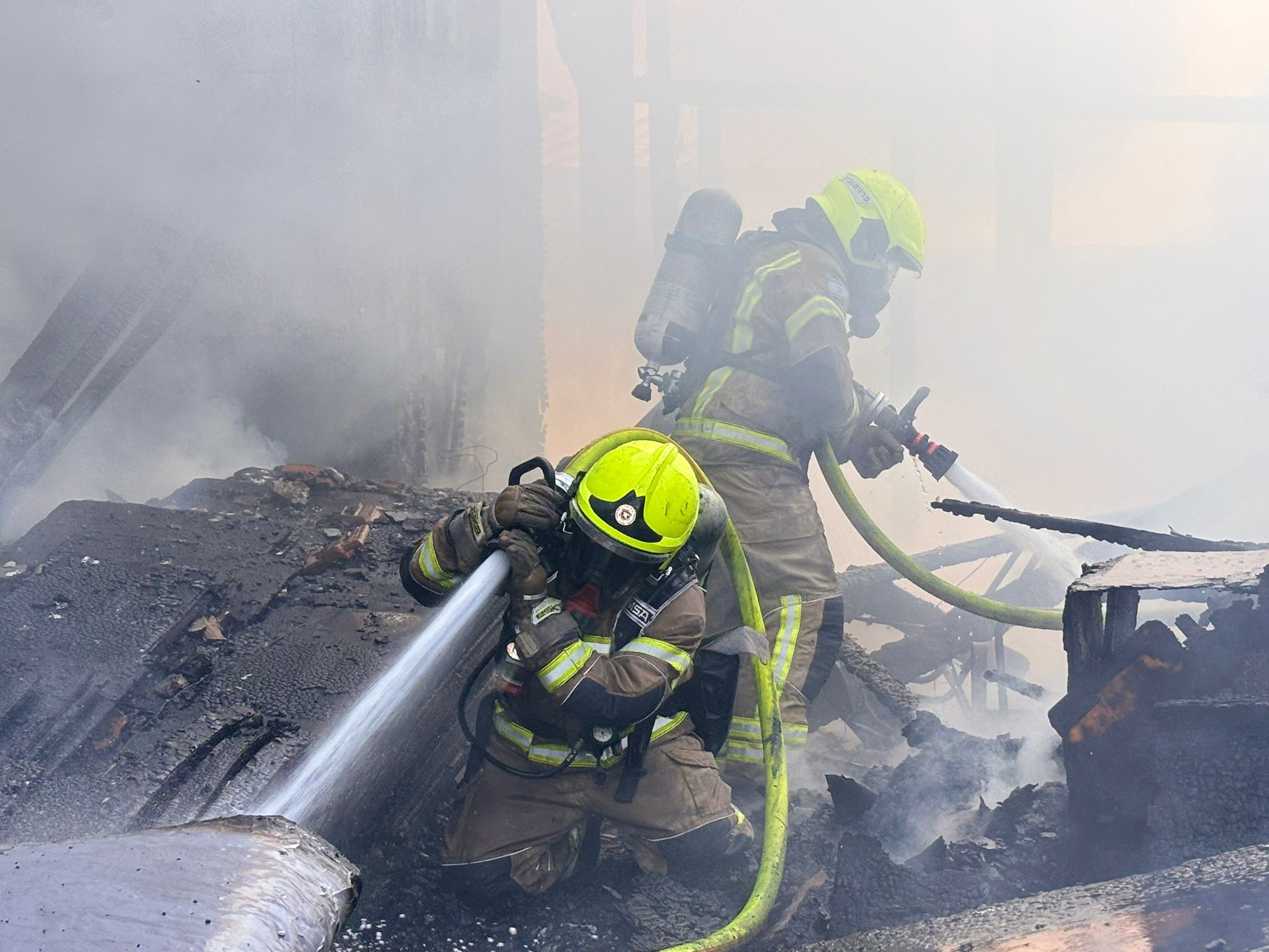من مكان الحريق - تصوير سلطة الإطفاء
