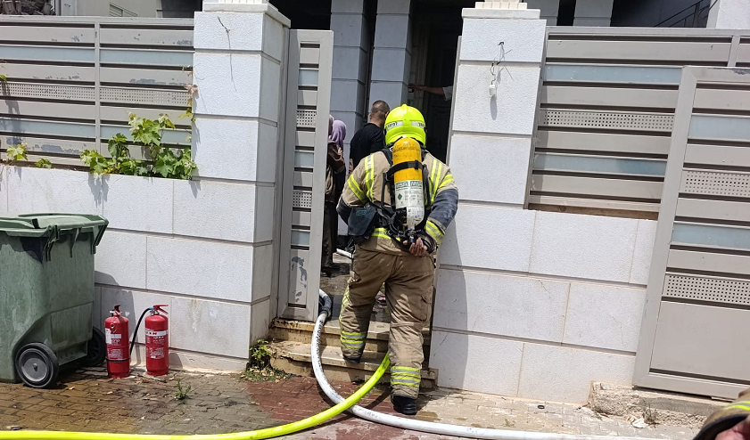 مكان الحريق-طواقم الإنقاذ 