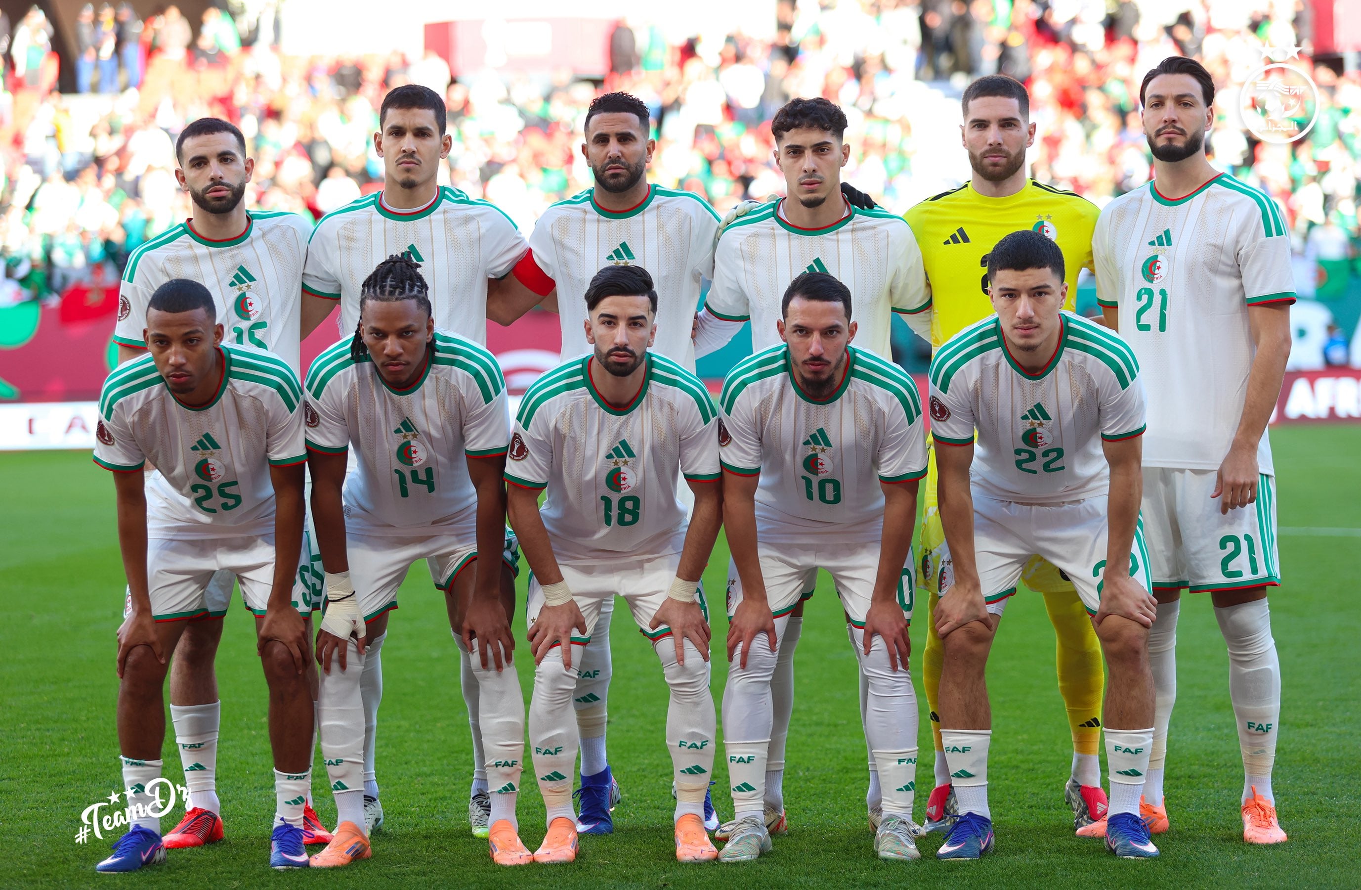 الصورة من الحساب الرسمي لمنتخب الجزائر- @LesVerts