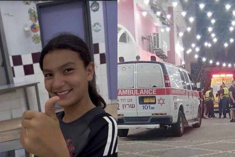 من مكان سقوط الطفلة تصوير الاسعاف والانقاذ
