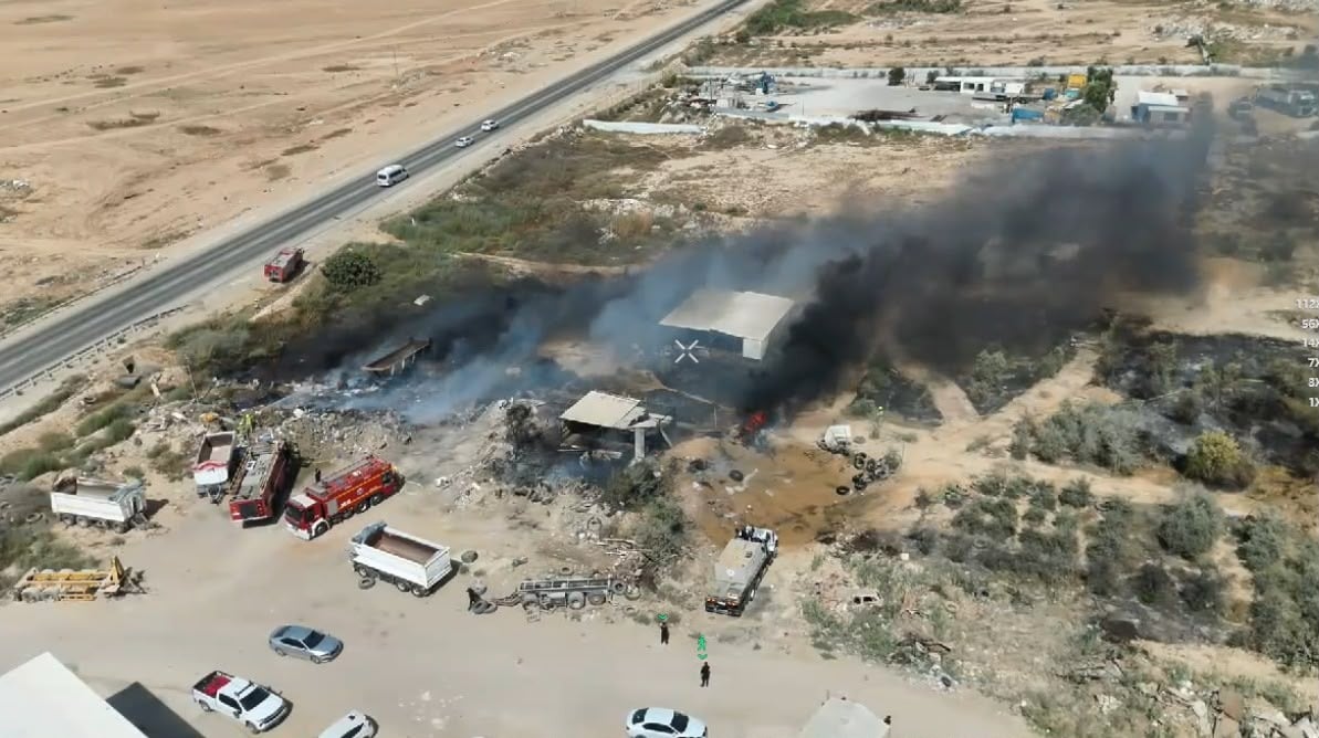 الحريق في عرعرة النقب-سلطة الإطفاء والإنقاذ 