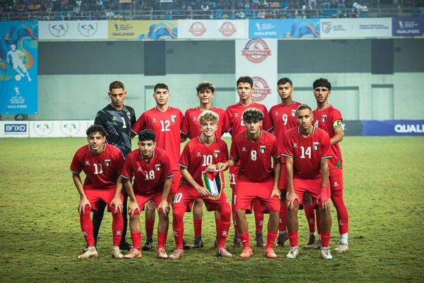 منتخب فلسطين للناشئين، الصورة من الموقع الرسمي للاتحاد الفلسطيني لكرة القدم- pfa.ps