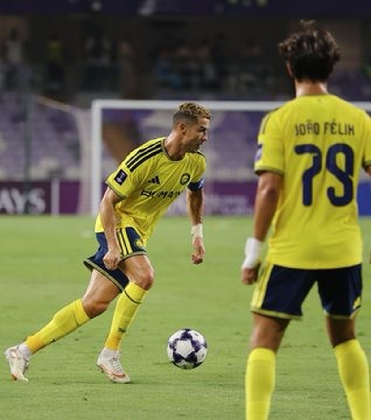 كريستيانو رونالدو من مباراة النصر والعين، الصورة من الحساب الرسمي لنادي النصر السعودي على منصة إكس- @AlNassrFC
