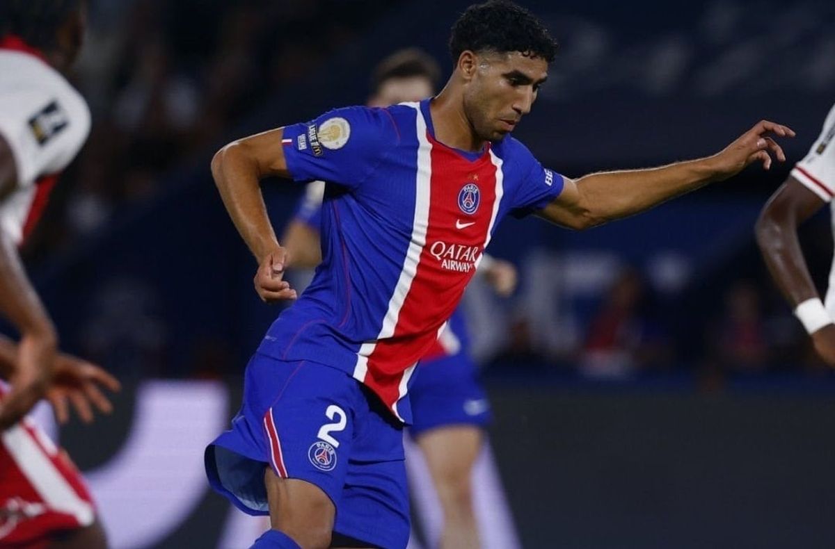 أشرف حكيمي، الصورة من الحساب الرسمي لنادي باريس سان جيرمان على منصة إكس-@PSG_English