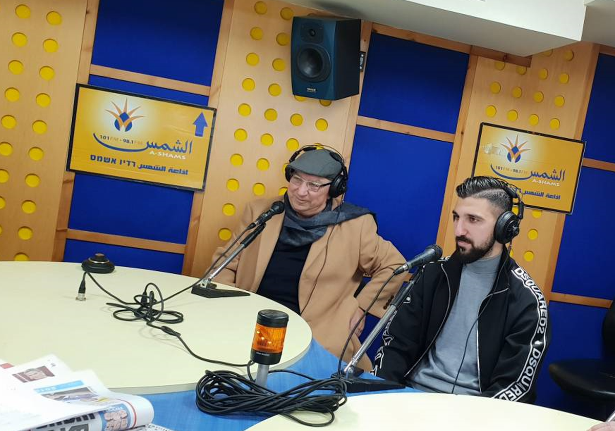 مؤنس دبور في استوديو الشمس عام 2018