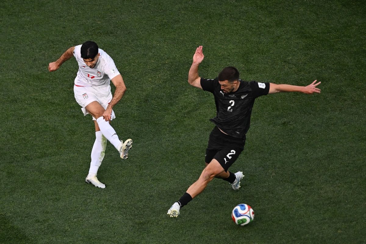 من مباراة إيران ونيوزيلندا - الصورة من حساب منتخب نيوزيلندا على اكس - @NZ_Football