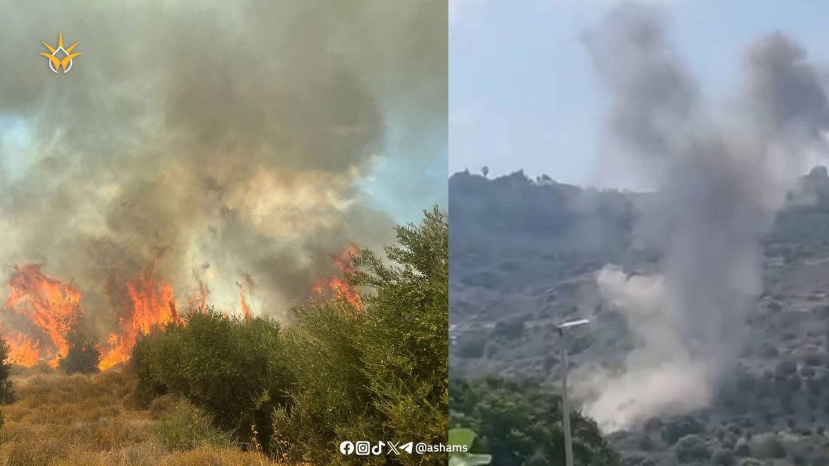 من مكان الحرائق -  تصوير جهاز الإطفاء
