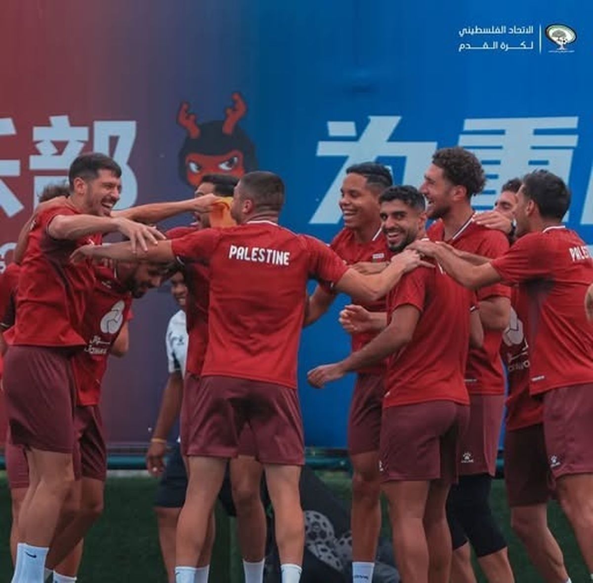 منتخب فلسطين الأول، لصورة من الحساب الرسمي لمنتخب فلسطين على فيسبوك- المنتخب الوطني الفلسطيني لكرة القدم Palestine national football team