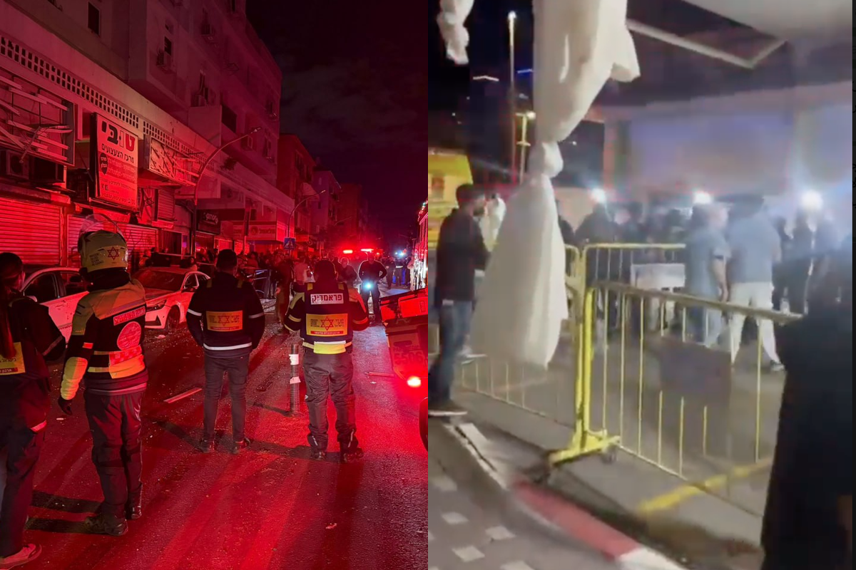 على اليمين: لقطة شاشة من فيديو متداول من العرس
على اليسار: صورة من نجمة داوود الحمراء- أرشيفية