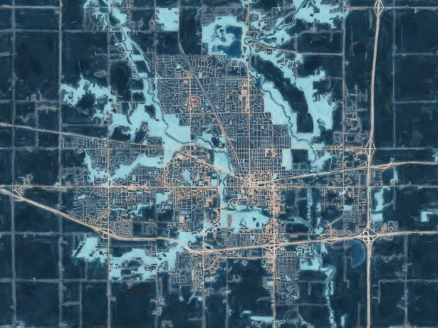 Painterly,Style,City,Map,Of,Ames,Iowa,,Usa,In,A | Shutterstock