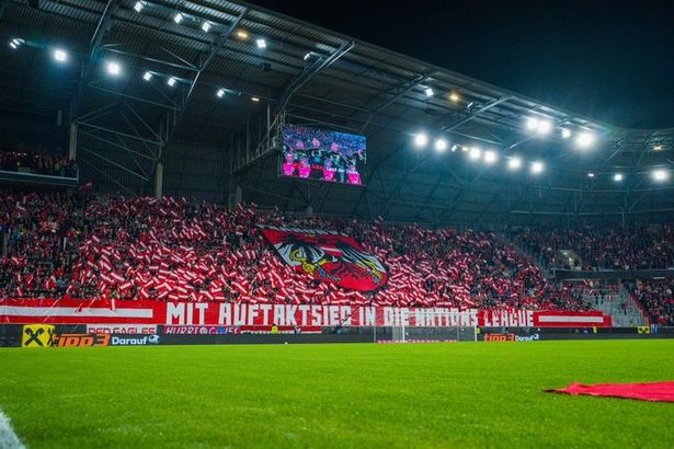 ملعب مباراة النمسا وإسرائيل - الصورة من حساب منتخب النمسا على منصة اكس - @oefb1904