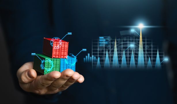 A,Businessman,Holds,A,Shipping,Container,Transporting,Goods,Against,The | Shutterstock