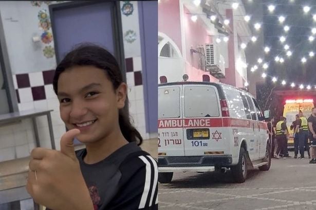 من مكان سقوط الطفلة تصوير الاسعاف والانقاذ
