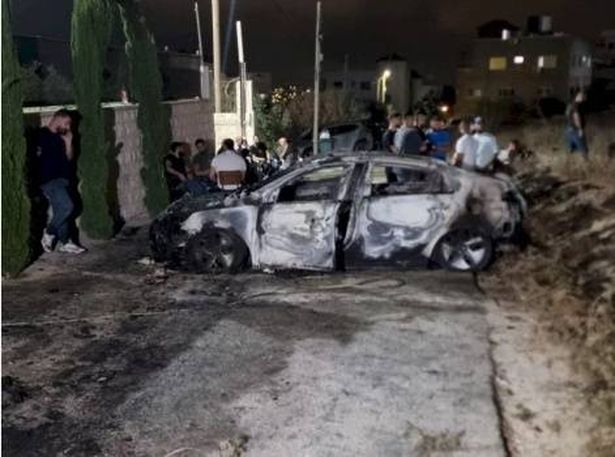 من هجوم المستوطنين على قرية جيت - وسائل التواصل