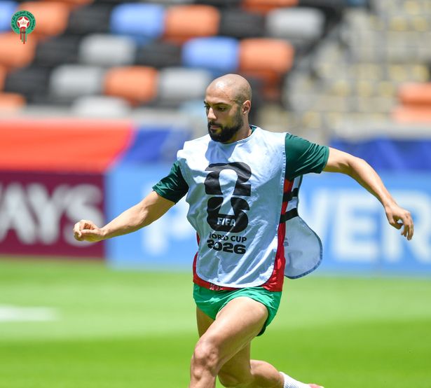 سفيان أمرابط، الصورة من الحساب الرسمي لمنتخب المغرب على منصة إكس- @EnMaroc