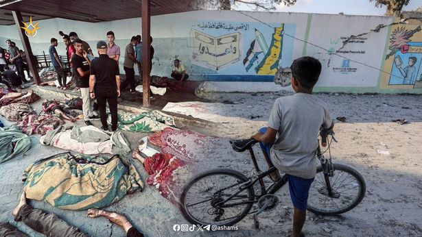 المجزرة في مدرسة  " التابعين" - وسائل التواصل 
