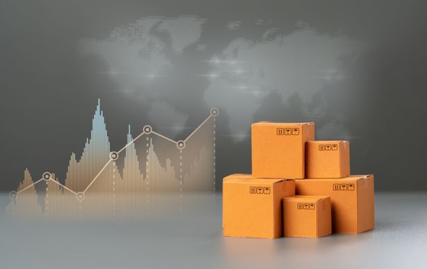 Boxes,With,Goods,And,Sales,Growth,Charts.,Growing,Economy.,Consumer | Shutterstock