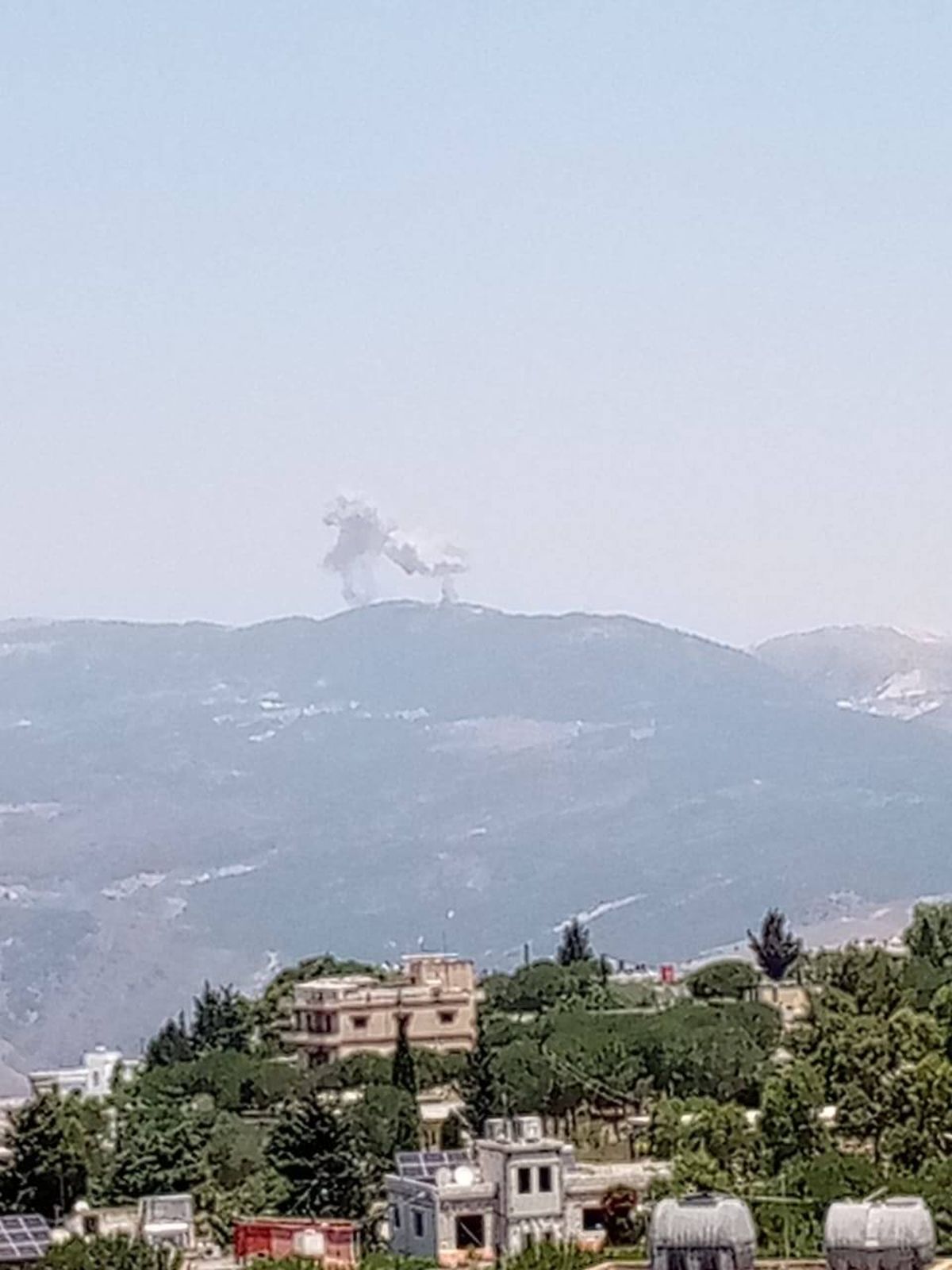 من الانفجارات في الجبهة الشمالية صباح اليوم 