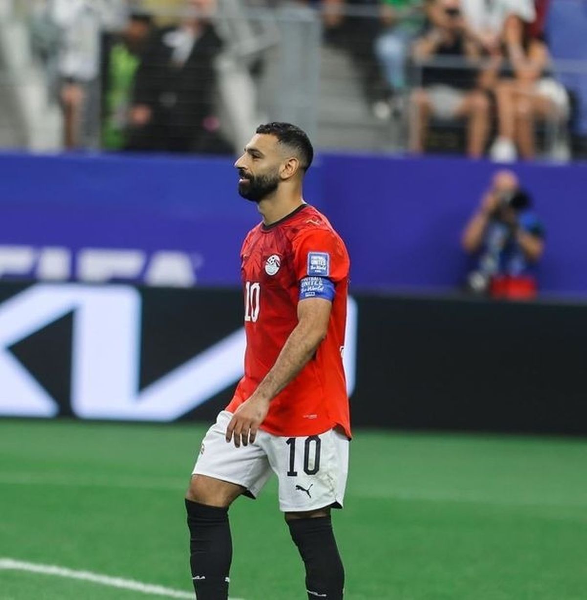 محمد صلاح، الصورة من الحساب الرسمي للاتحاد المصري لكرة القدم على منصة إكس- @EFA


