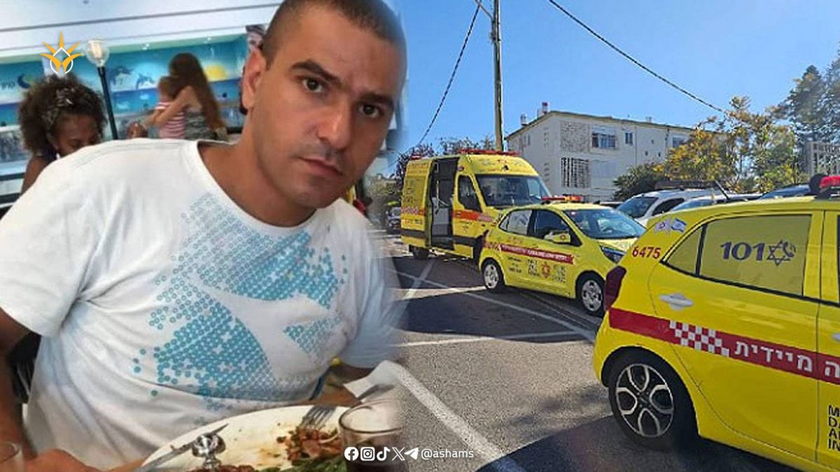 من مكان الجريمة - تصوير الإسعاف 
(الضحية أسعد خالدي)