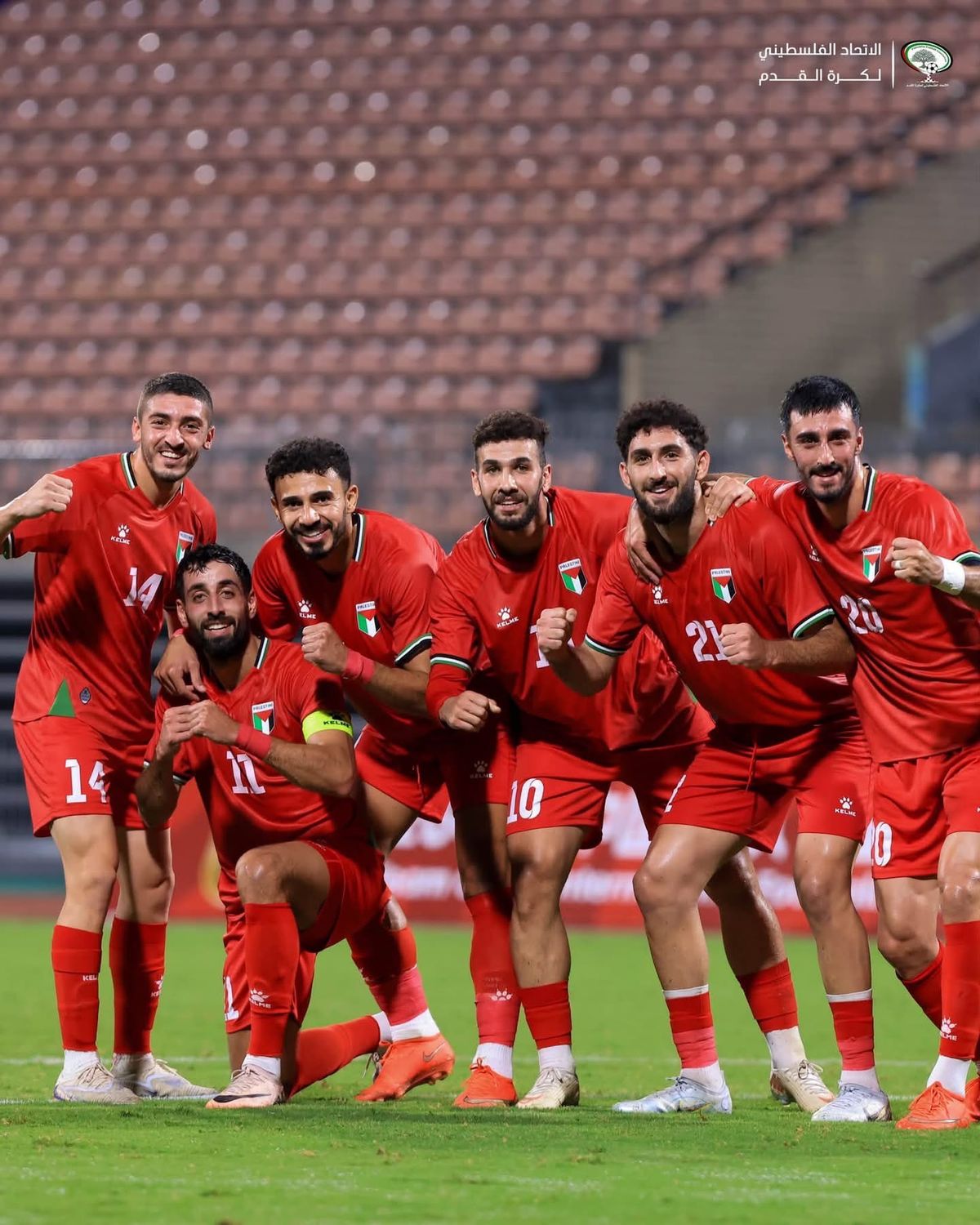 منتخب فلسطين - الصورة من الاتحاد الفلسطيني لكرة القدم على فيسبوك - الاتحاد الفلسطيني لكرة القدم