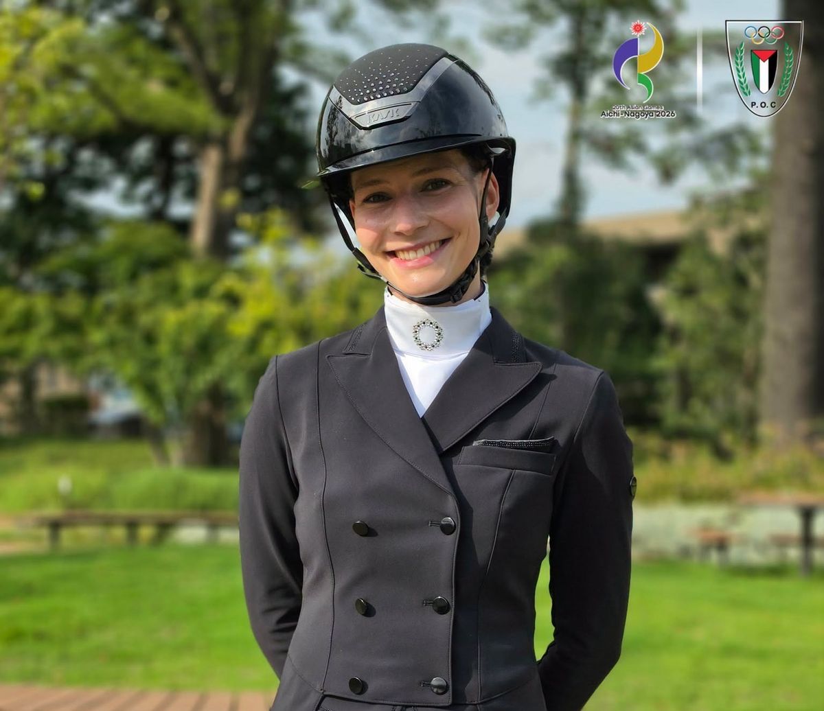 الفارسة ألكساندرا مكسكوفا - الصورة من حساب اللجنة الأولمبية الفلسطينية على فيسبوك - Palestine Olympic Committee- اللجنة الأولمبية الفلسطينية