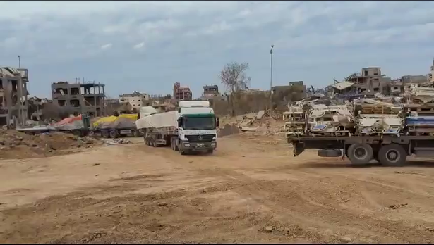 الهلال الأحمر الفلسطيني: 61 شاحنة مساعدات توجهت لشمالي غزة