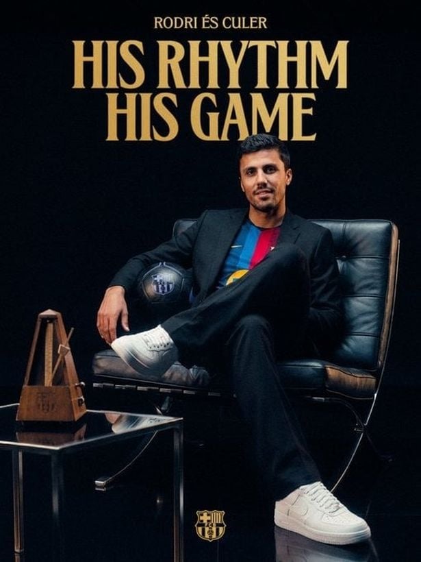 رودري - الصورة من حساب برشلونة على منصة اكس - @FCBarcelona