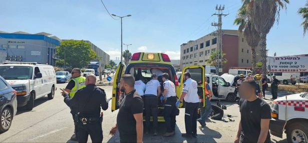  من مكان الحادث في حيفا 