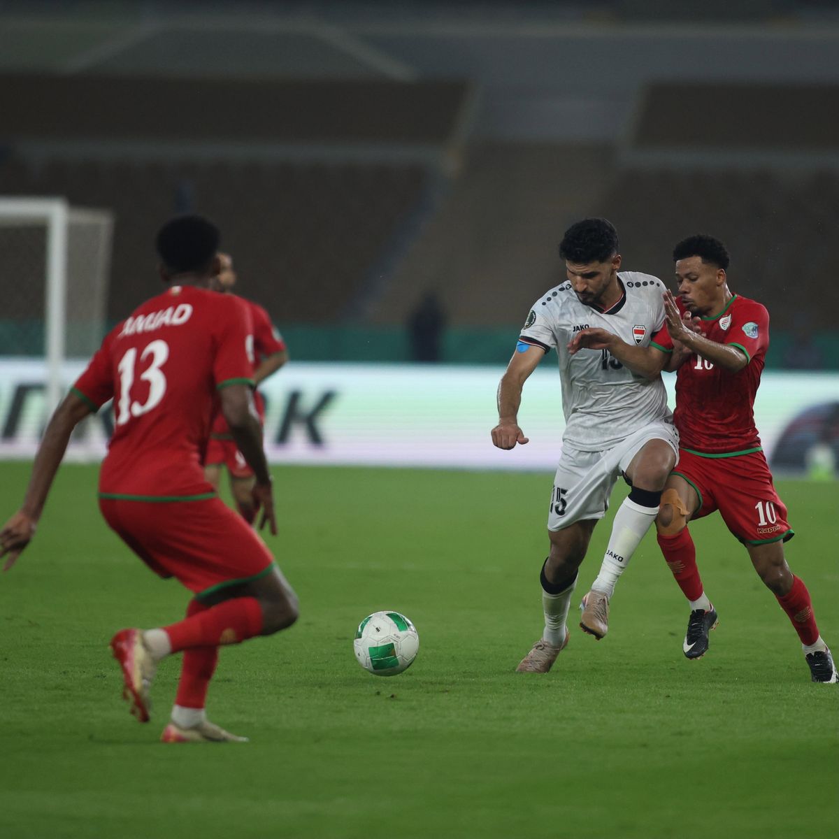 من أحداث مبارة منتخب العراق وعُمان، الصورة من الحساب الرسمي لمنتخب العراق على فيسبوك- Iraq National Team