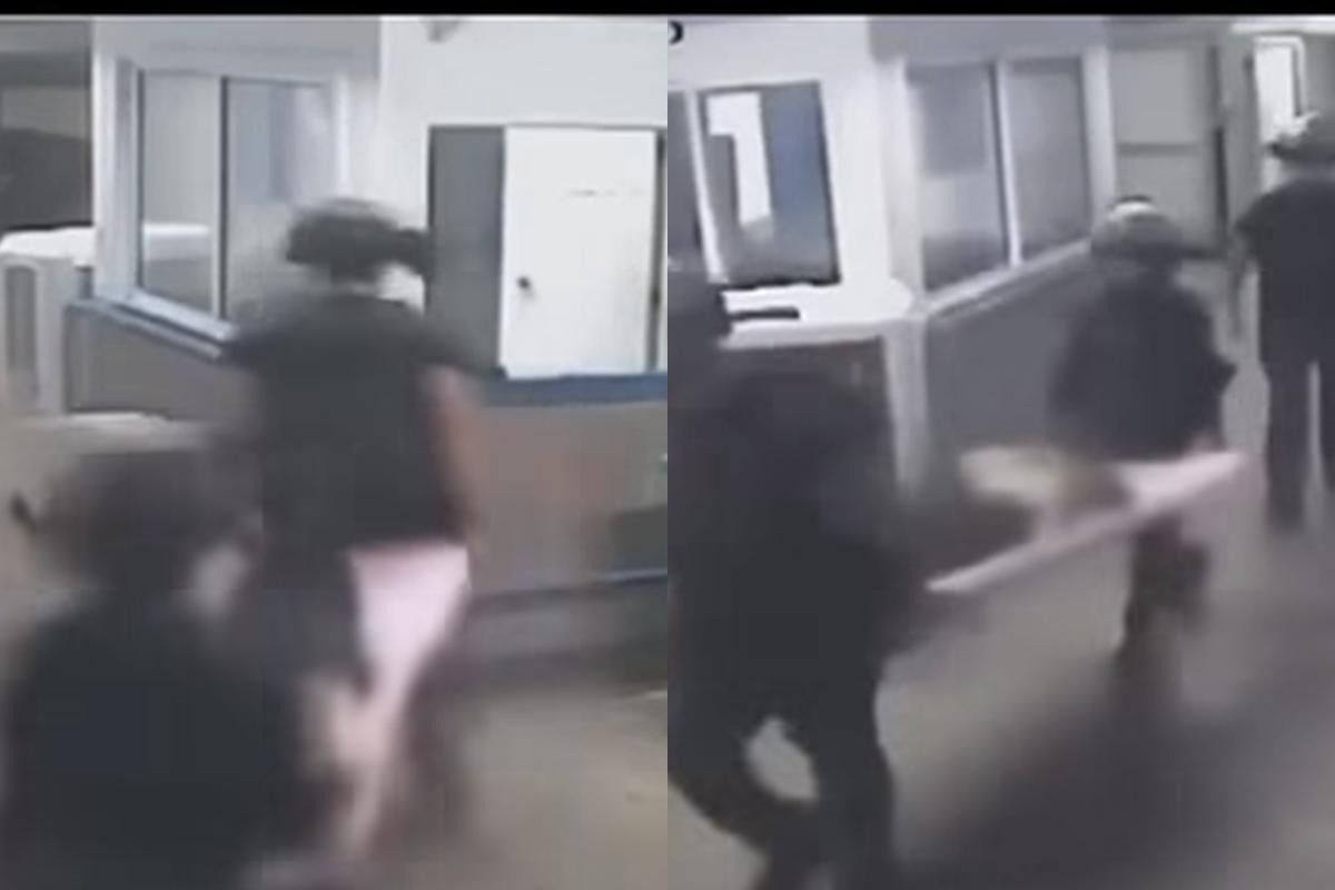 لقطة شاشة من فيديو يوثق لحظات ارتقاء ثائر أبو عصب داخل سجن كتسيعوت