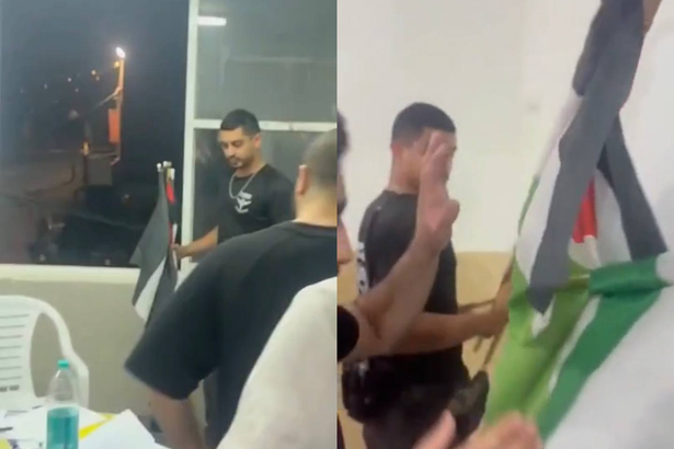 لقطات شاشة من قيديو متداول على مواقع التواصل الاجتماعي للحدث.