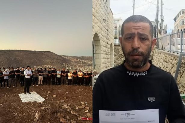 على اليمين الصحافي مبدا فرحات- لقطة شاشة من فيديو نشره مبدا
على اليسار: صورة من أداء صلاة المغرب في مجد الكروم