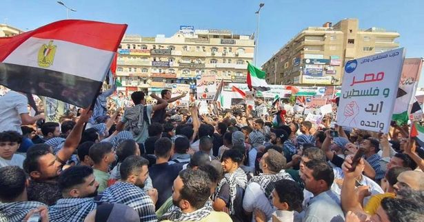 صورة من أحد مظاهرات المصريين الدّاعمين لفلسطين 