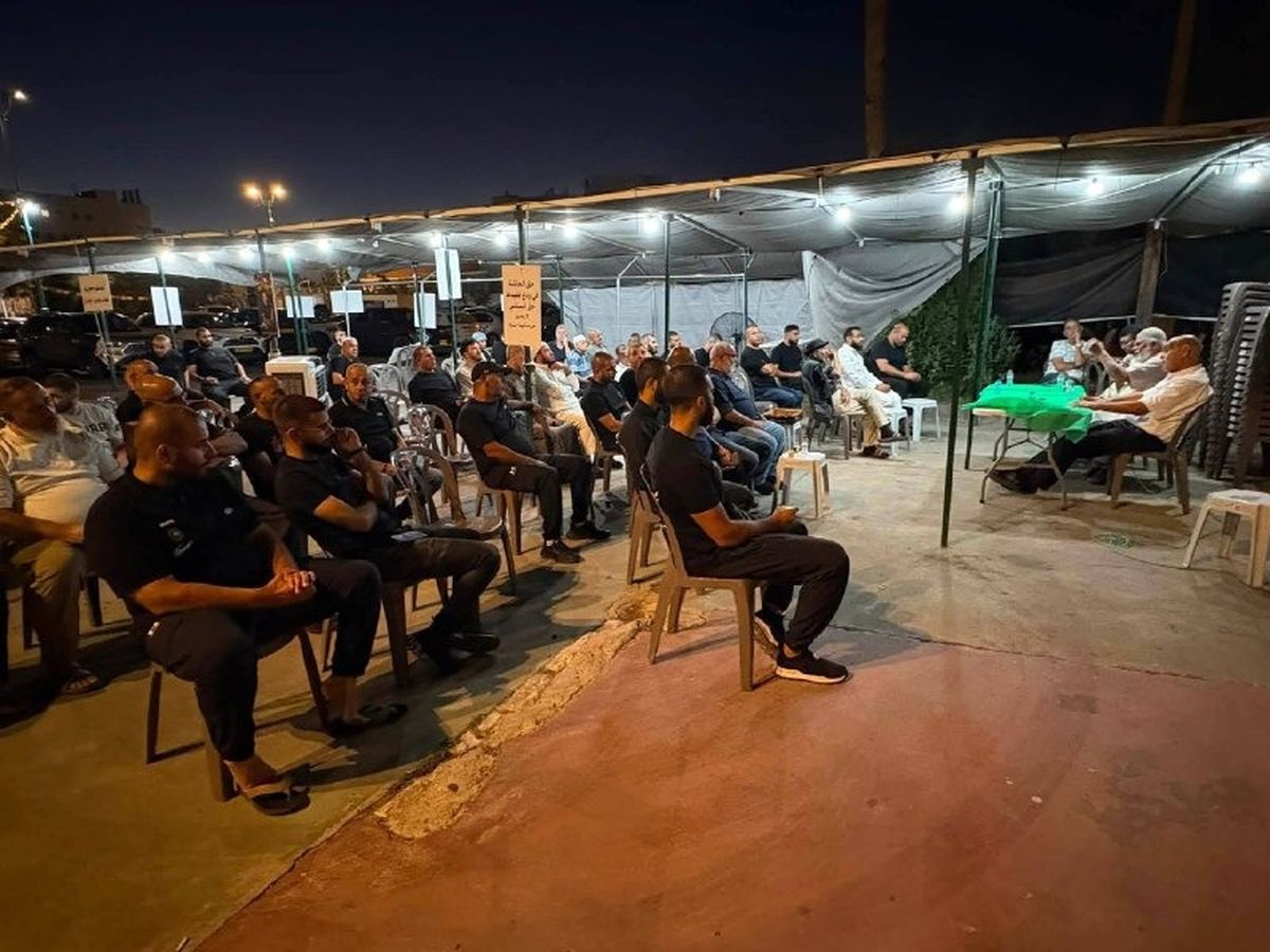 صورة ارشيفية من خيمة الاعتصام في بيت والد جعصوص - تصوير اللجنة الشعبية في اللد
