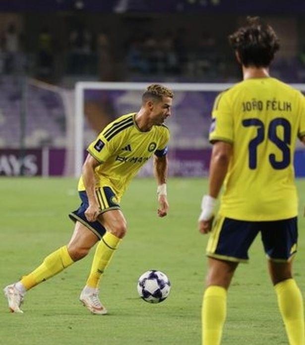 كريستيانو رونالدو من مباراة النصر والعين، الصورة من الحساب الرسمي لنادي النصر السعودي على منصة إكس- @AlNassrFC