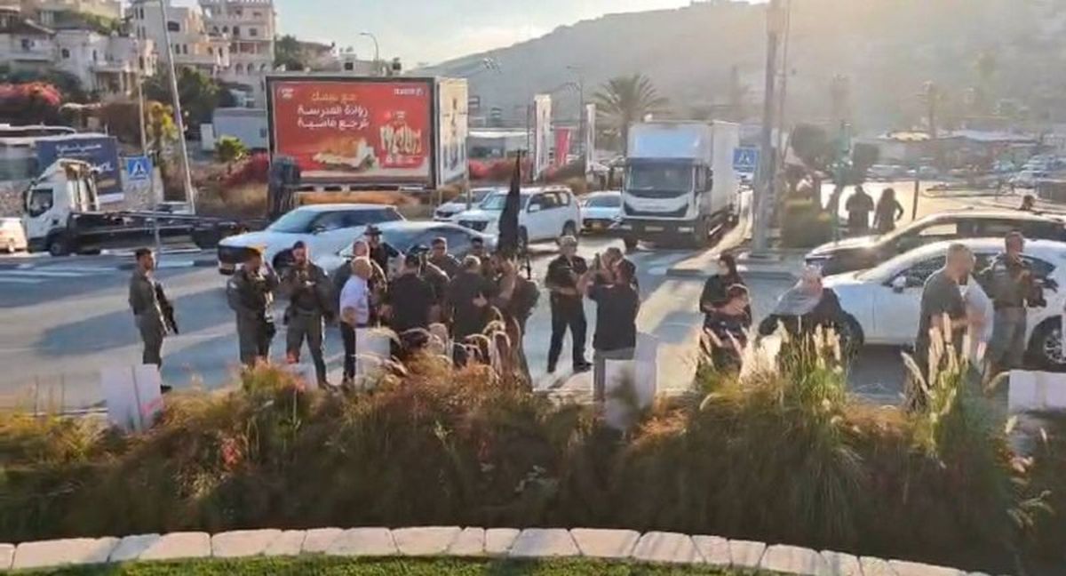 صورة من مقطع فيديو لمظاهرات أم الفحم 