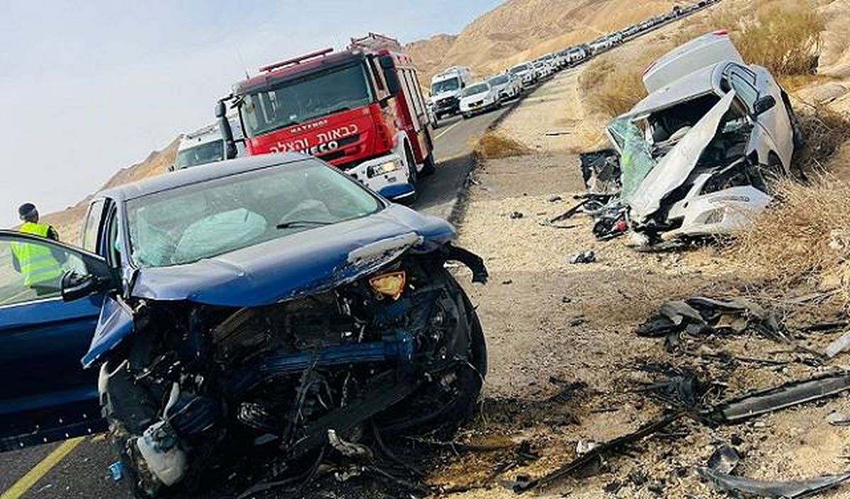 من مكان الحادث- تصوير طاقم الإنقاذ
