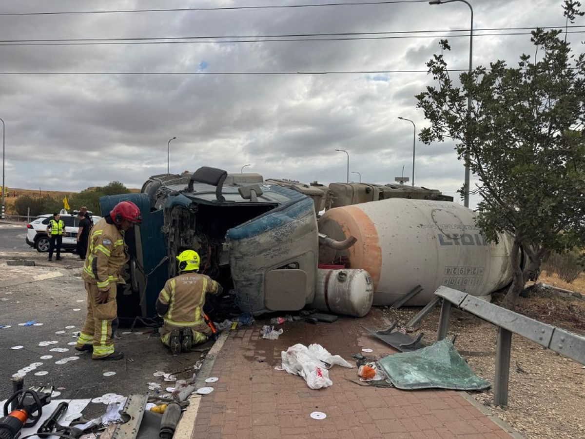حادث بئر السبع- تصوير الإسعاف