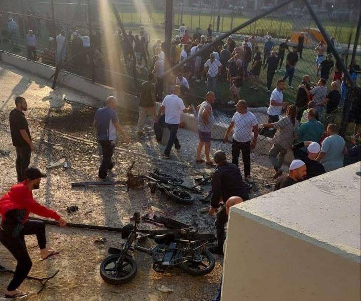 من مكان الحادث بمجدل شمس - وسائل التواصل