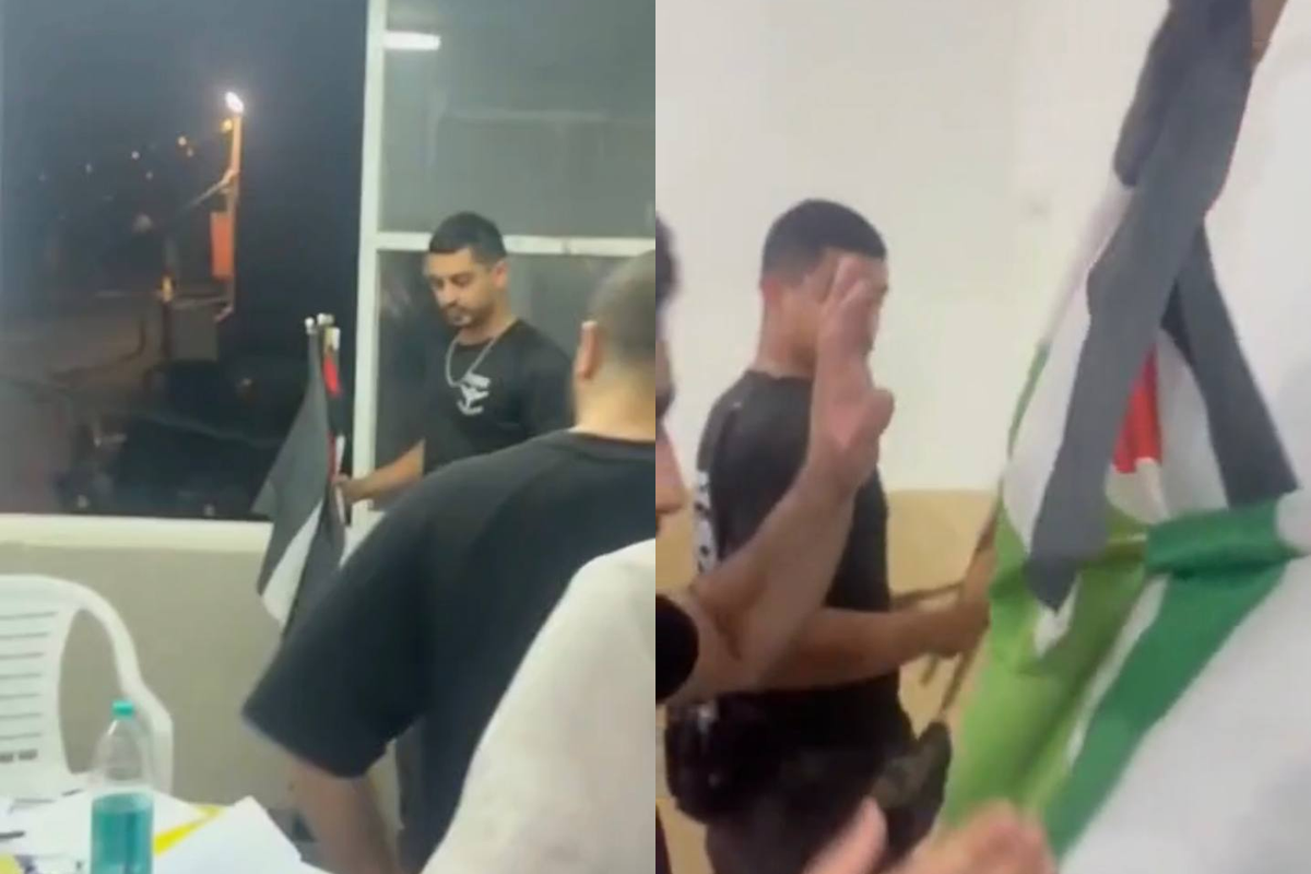 لقطات شاشة من قيديو متداول على مواقع التواصل الاجتماعي للحدث.